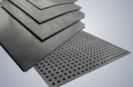 Estrado e placa de borracha para piso industrial